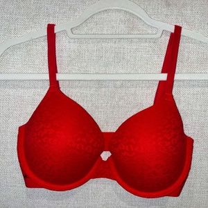 PINK Victoria's Secret 32DD Red Lace Bra